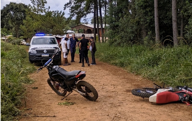 San Pedro: dos motociclistas resultaron heridos en un choque